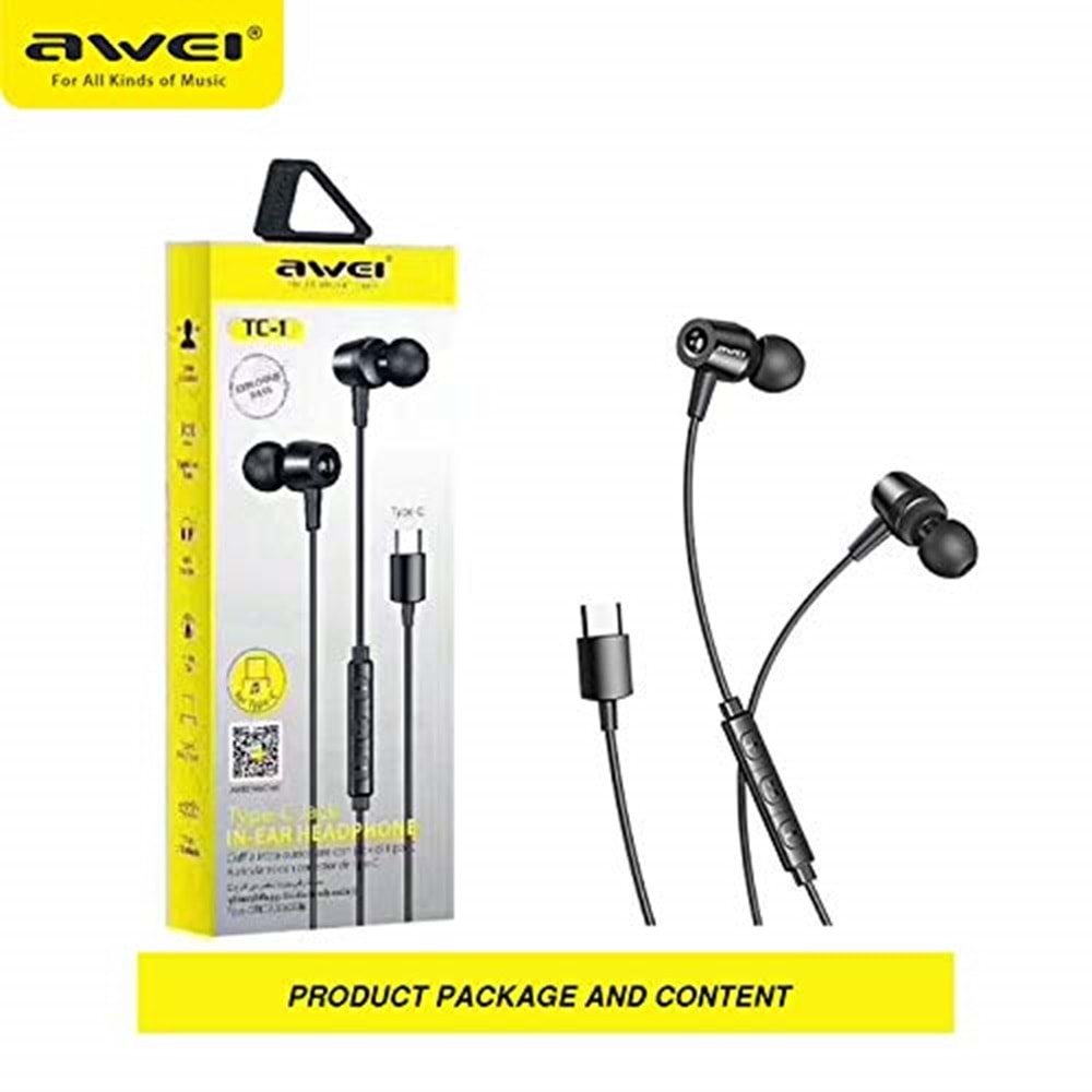 AWEI TC-1 TYPE-C JACK KULAKLIK