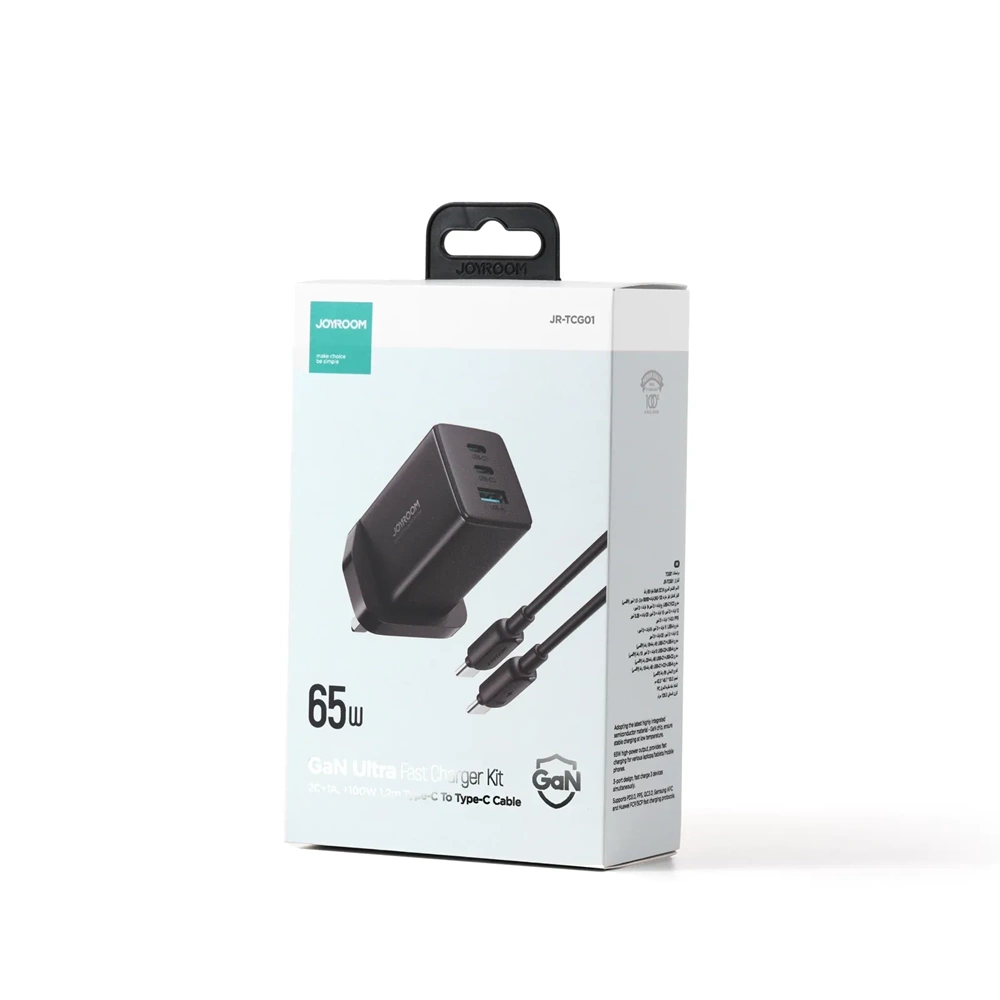 JOYROOM TCG01 65W ULTRA FAST CHARGER TYPE-C TO TYPE-C CABLE