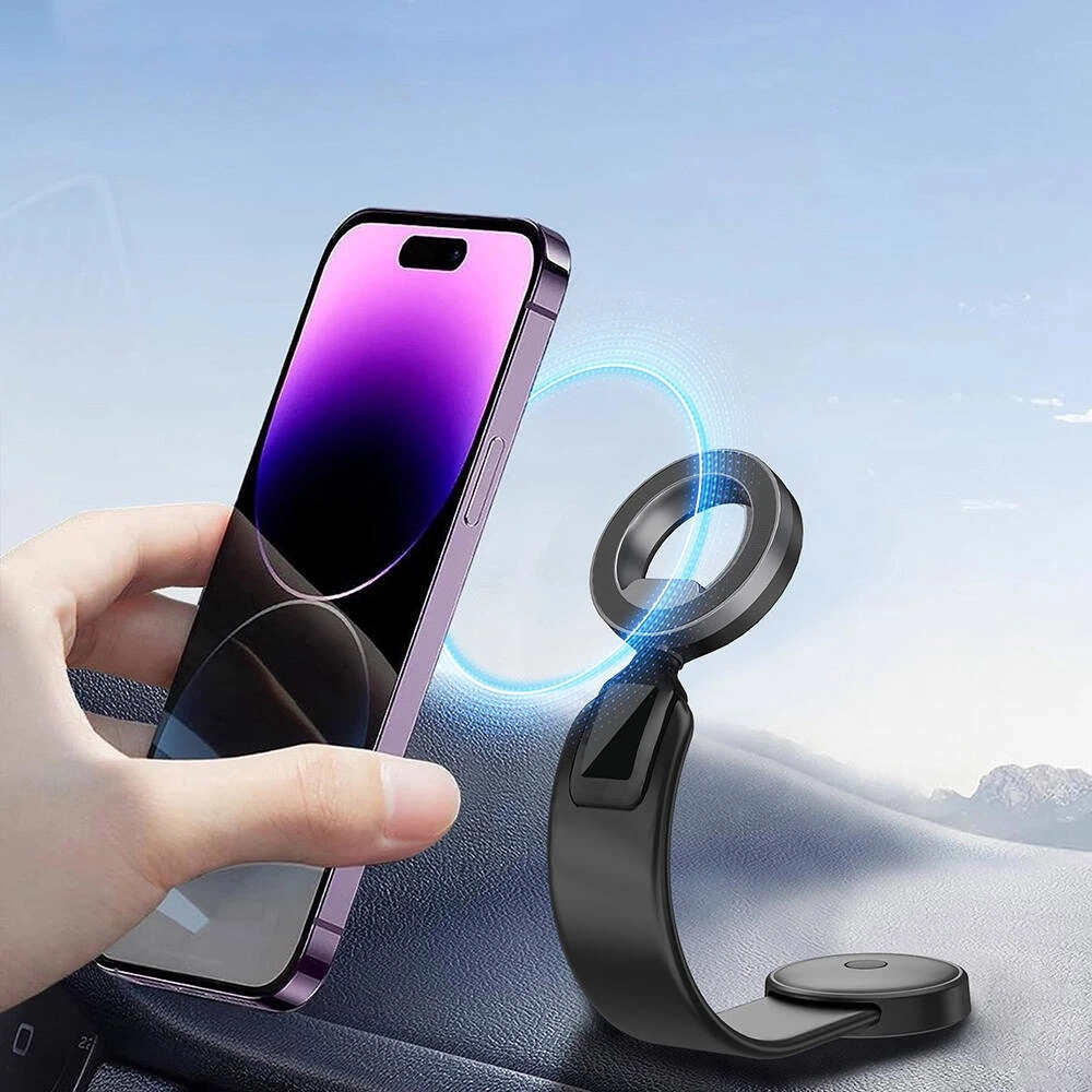 Wiwu Wi-CH053 Mago Magnetik M-safe Uyumlu Bükülebilen Eğimi ve Düz Zemin Telefon Tutacağı