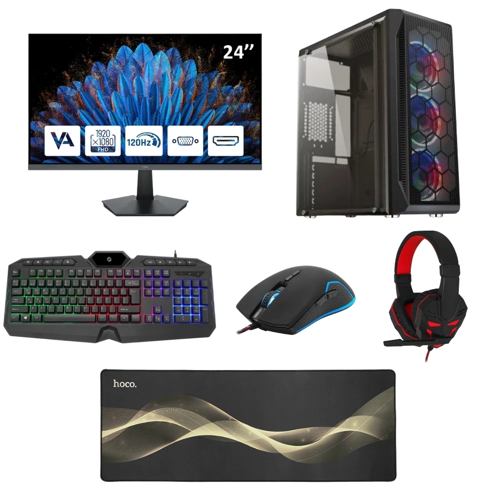 LANSMAN GAMING BUNDLE AMD RYZEN 5-5500 16 GB RAM 8 GB RTX3050 512 GB SSD 600W