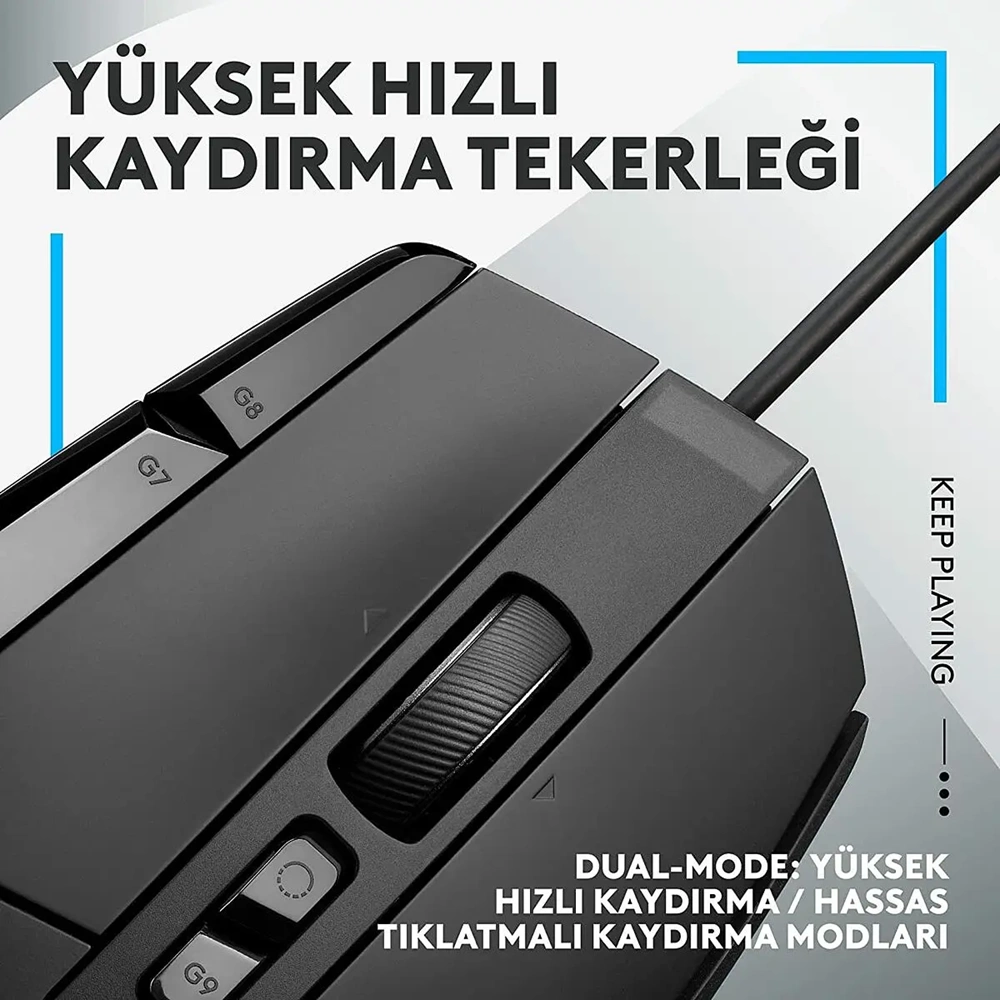 LOGITECH G502 X HERO 25600 DPI KABLOLU GAMING MOUSE-SİYAH