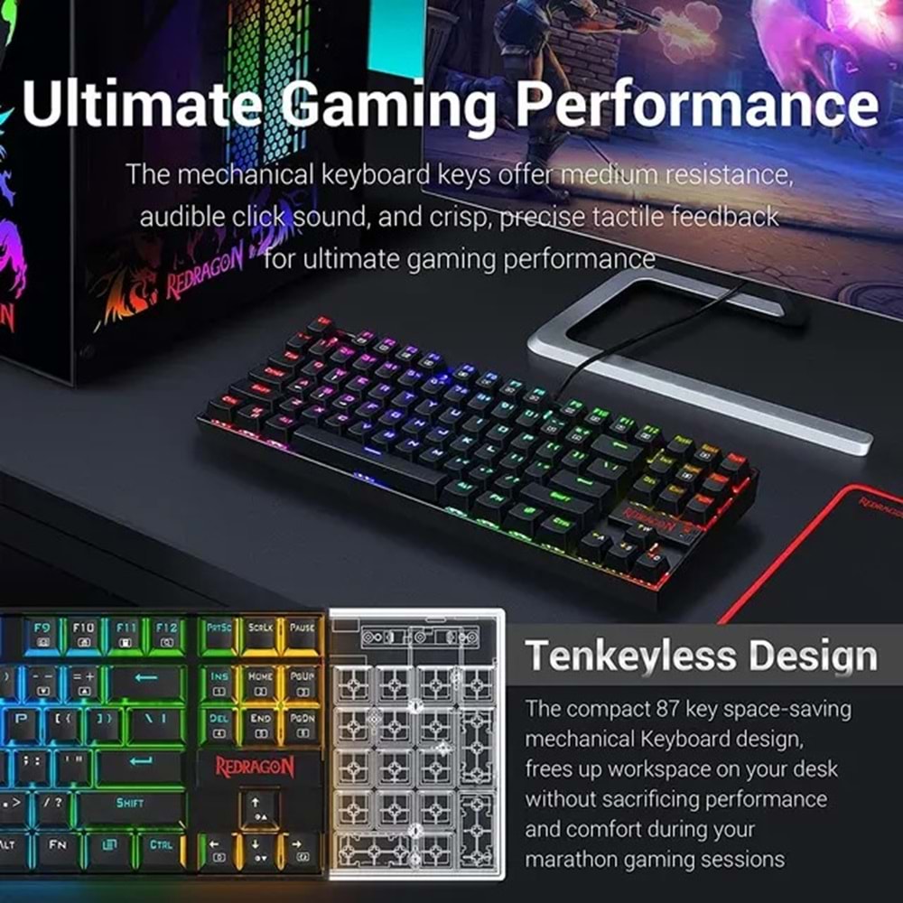 REDRAGON K552-RGB-BA COMBO KLAVYE MOUSE SET