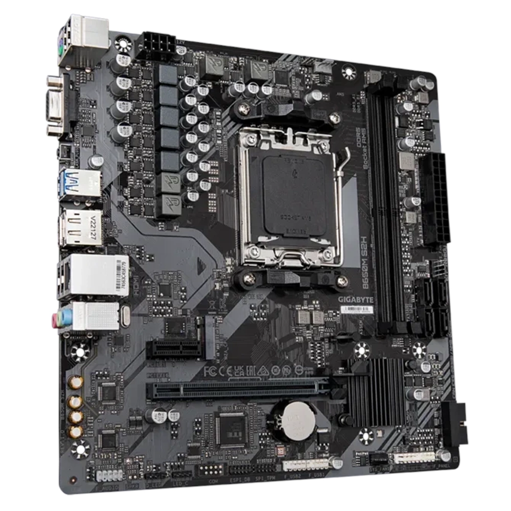 GIGABYTE B650M S2H 6400 Mhz DDR5 AM5 M.2 HDMI DP D-Sub mATX Anakart
