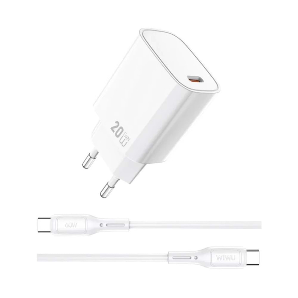 WIWU G007 20W HIZLI ŞARJ SETİ TYPE-C