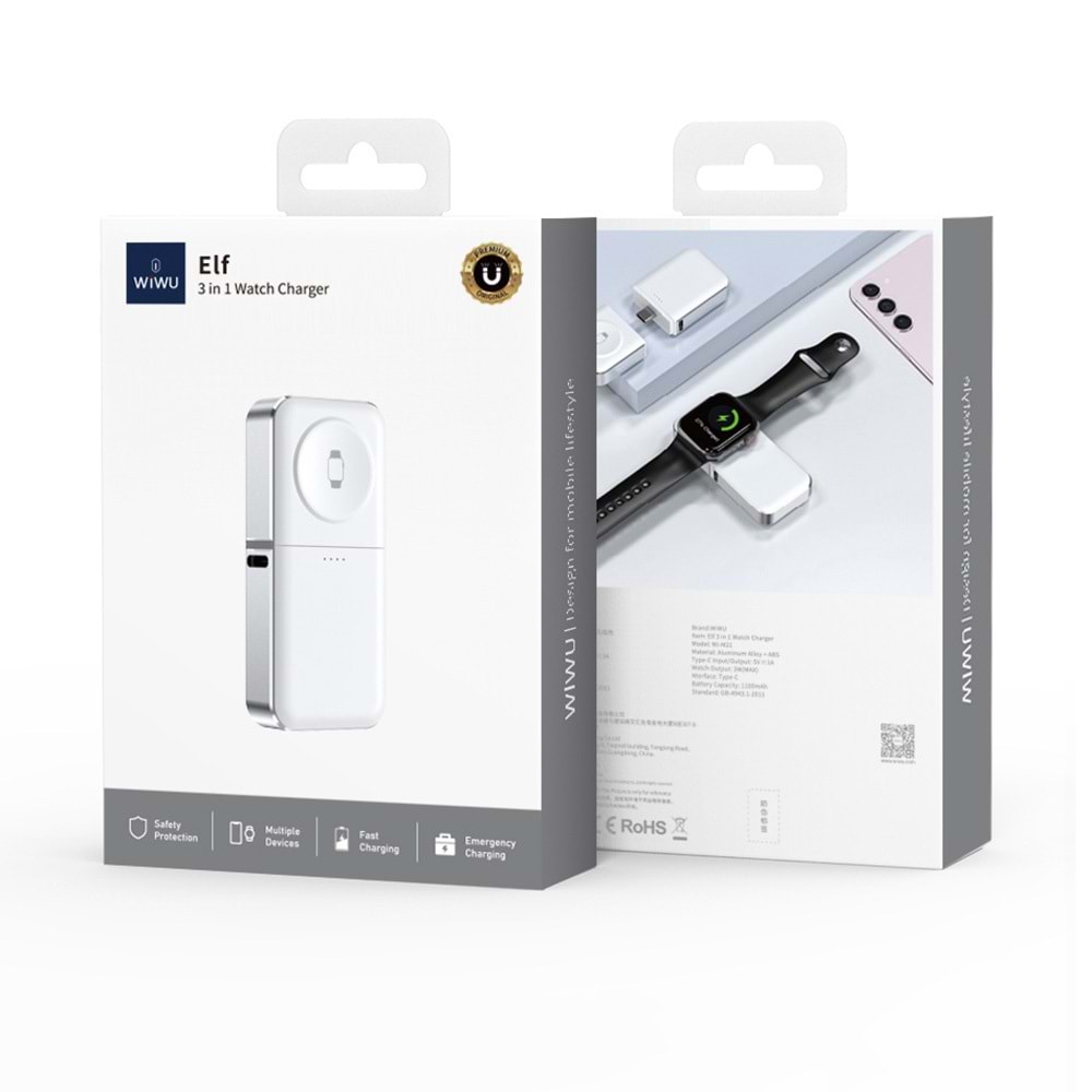 WIWU M21 ELF 3ın1 Mını Wıreless Powerbank 1100mah