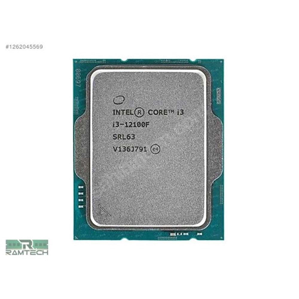 INTEL CORE i3-12100F 3.30 GHZ 12MB 1700P İŞLEMCİ