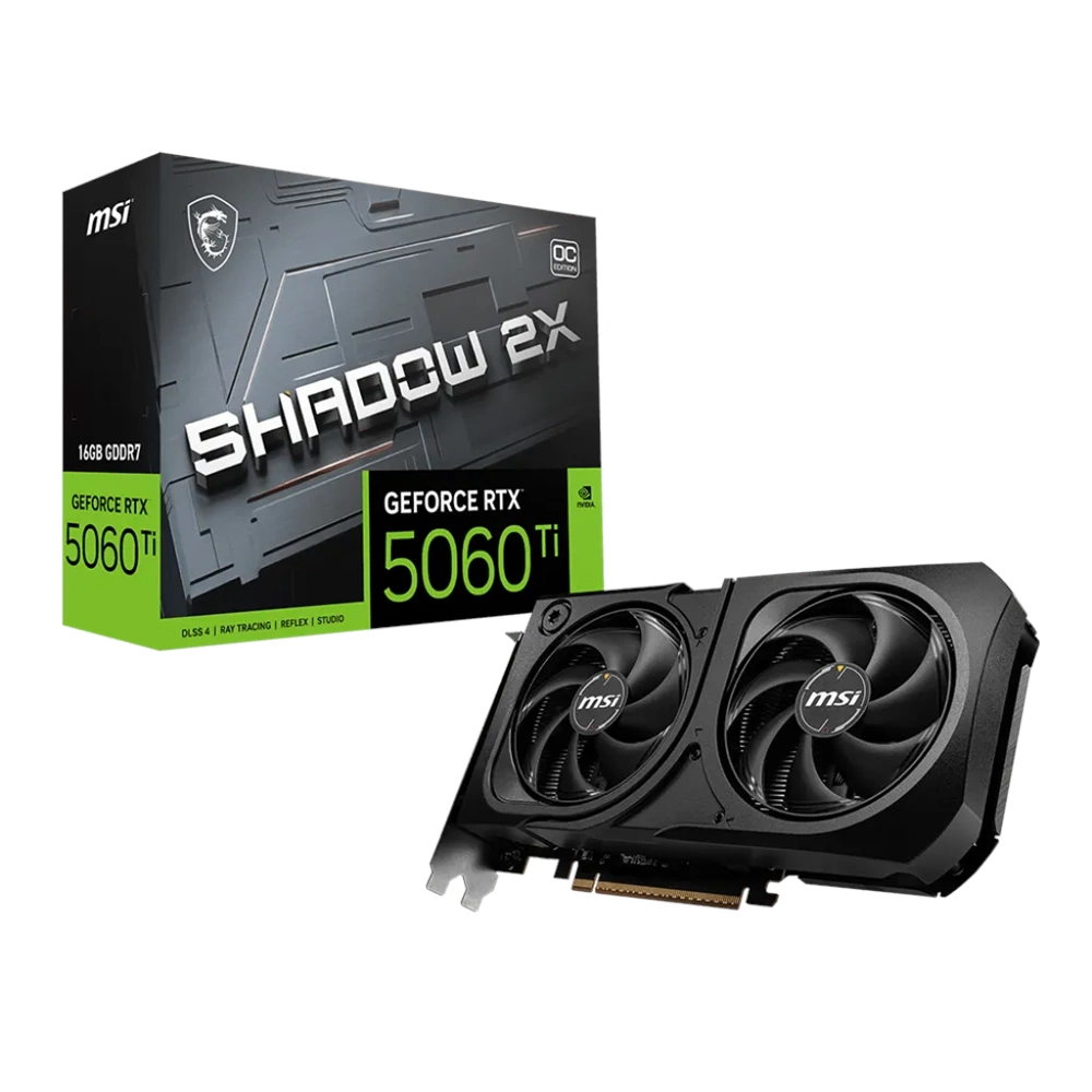 MSI GEFORCE RTX 5060 TI 16GB SHADOW 2X OC PLUS