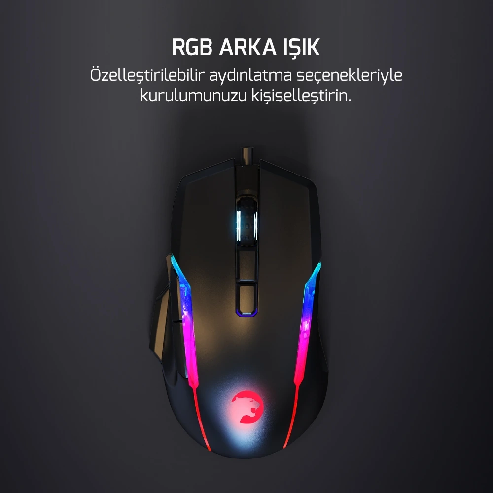 GAMEPOWER ICARUS RGB 10.000 DPI 9 TUŞ PRO OPTIK GAMING GAMING MOUSE