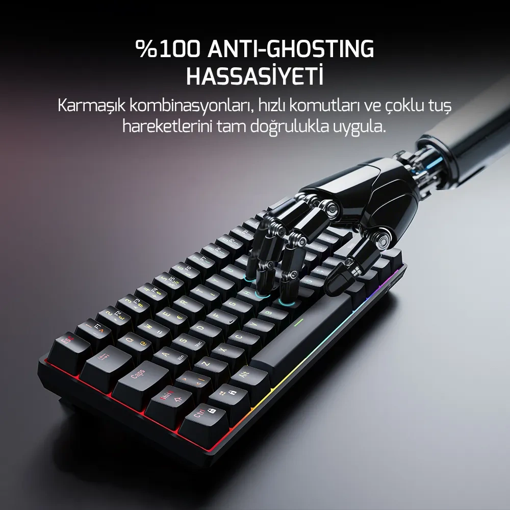 GAMEPOWER NEXA HE60 1K RGB KABLOLU MANYETIK SWITCH GAMING KLAVYE
