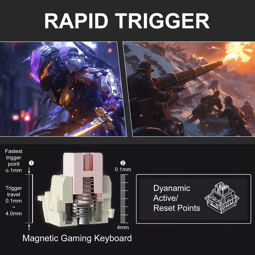 MAGEGEE CAPTAIN72 MANYETIK KABLOLU RGB HOT SWAP CNC SIYAH GAMING KLAVYE