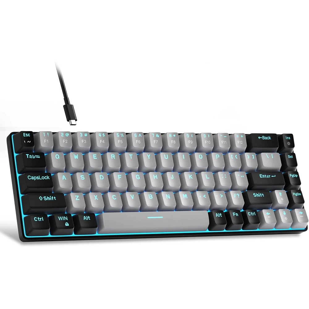 MageGee MK-BOX %60 Kablolu Mekanik Red Switch Türkçe Q Gri-Siyah Gaming Klavye