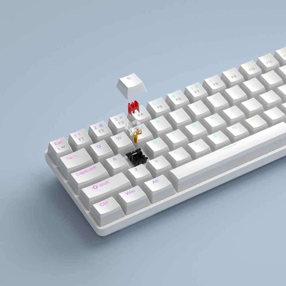 MAGEGEE MK-BOX MEKANIK KABLOLU RGB PUDDING RED SWITCH BEYAZ GAMING KLAVYE