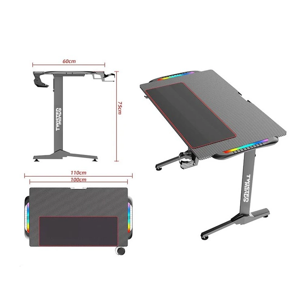 Twisted Minds T Design RGB Karbon Fiber RGB Gaming Oyuncu Masası