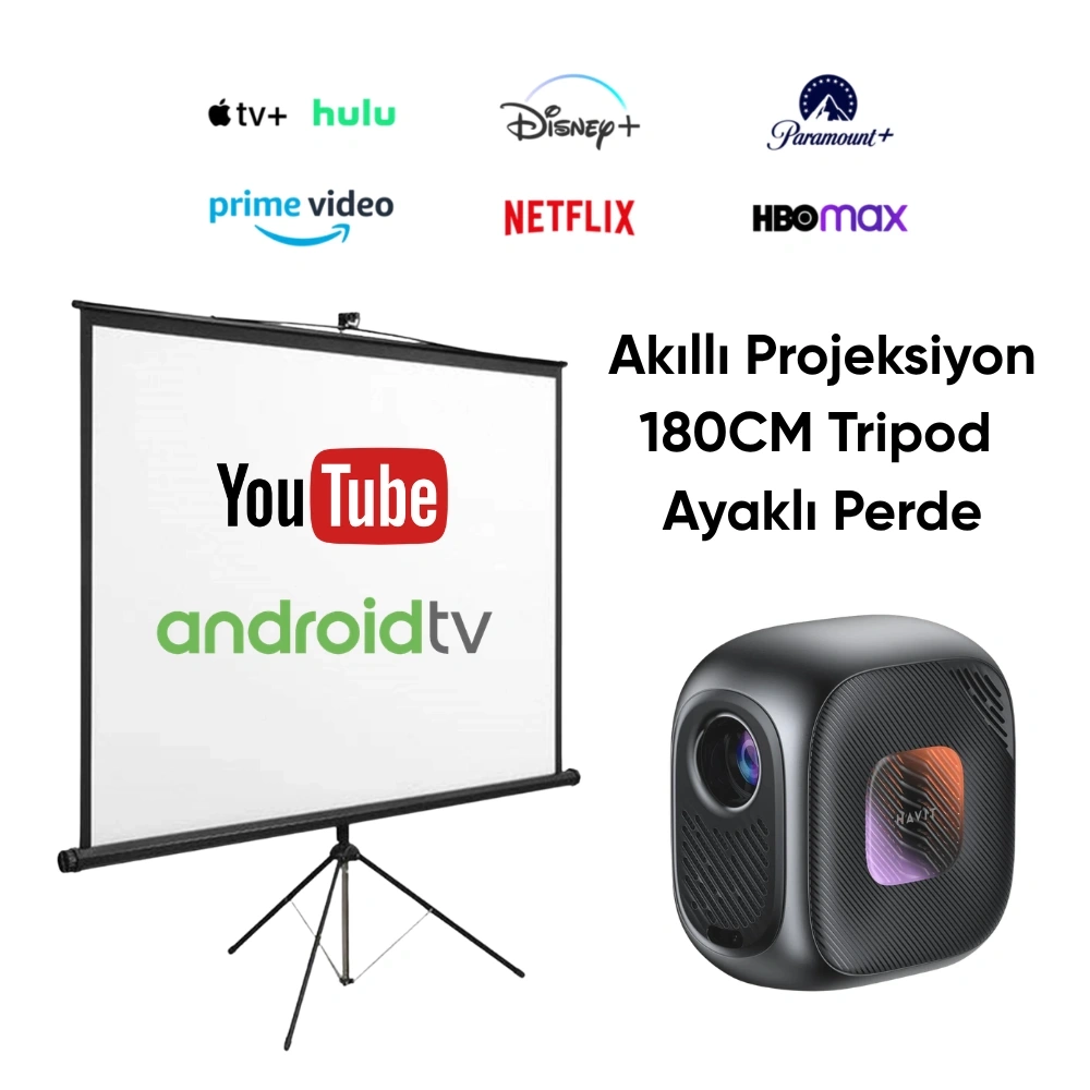 Havit Akıllı Prokeksiyon ve Tripod Ayaklı 180CM Perde Set