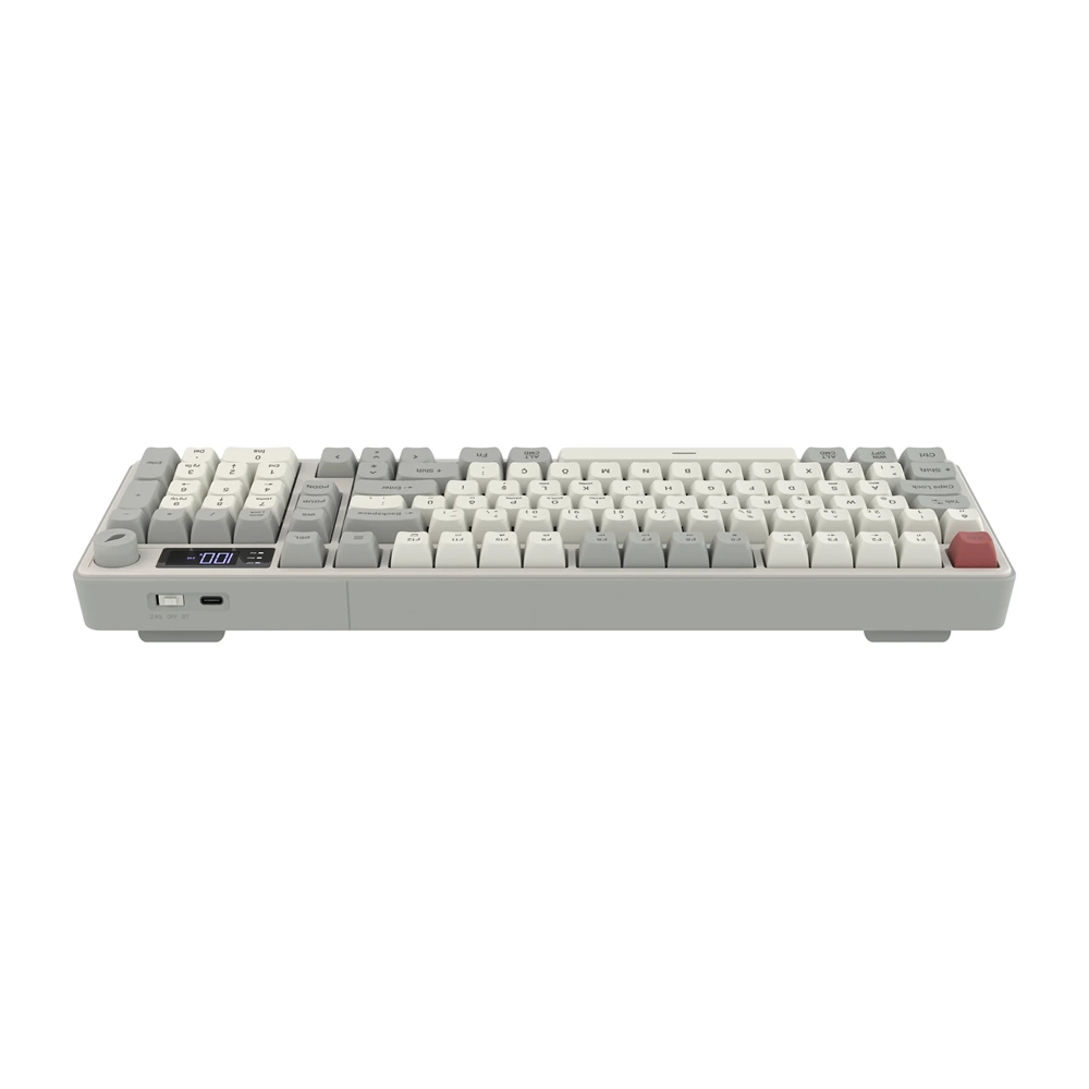 HAWK HK258RK GAMING HK258 MEMBRANE LCD RGB KABLOSUZ/BLUETOOTH KIRMIZI HAKİ FULL TÜRKÇE GAMING KLAVYE