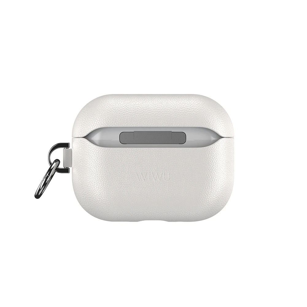 WIWU HC201AIRPODS PRO 3 BEYAZ DERİ KILIF