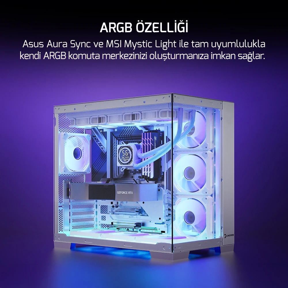 GAMEPOWER SKADI SQUARE 360 ARGB BEYAZ SIVI SOĞUTMA