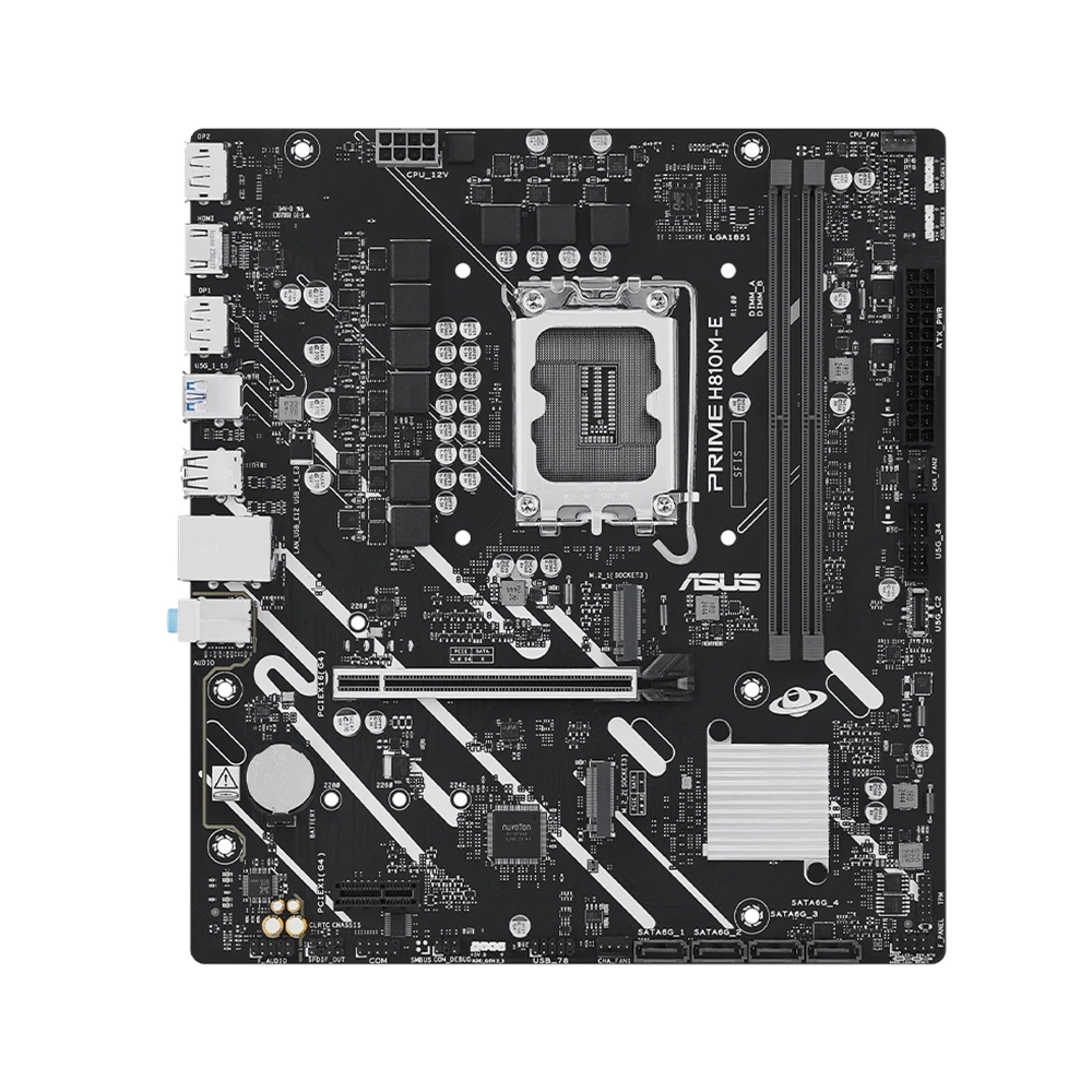 ASUS PRIME H810M-E-CSM Intel 1851p DDR5 6400 HDMI DP 2xM2 mATX Anakart