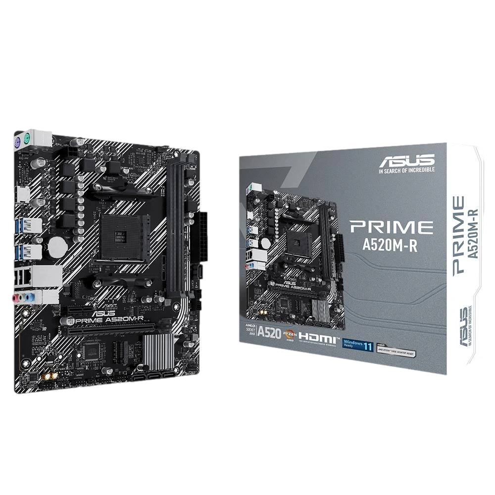 Asus PRIME A520M-R AMD AM4 DDR4 5100 HDMI M2 USB3.2 mATX Anakart