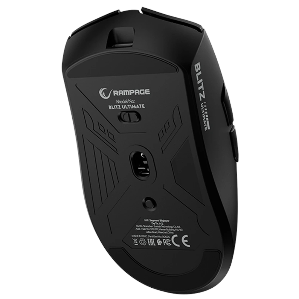 Rampage BLITZ ULTIMATE 8K BT+Wired+2.4G Siyah Kablosuz Gaming Oyuncu Mouse