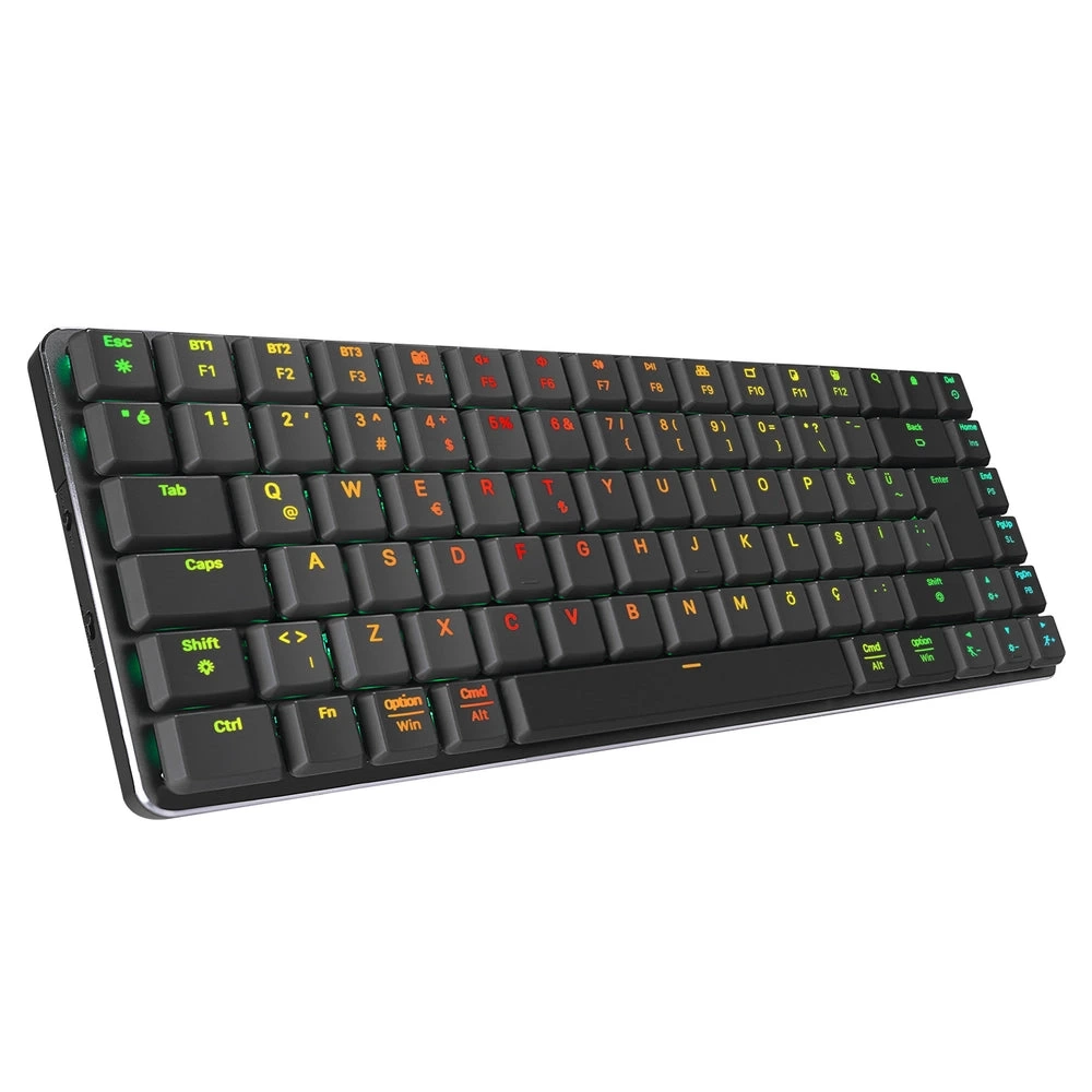 Rampage W-Granite Low Profile Mekanik Siyah Kablosuz Gaming Oyuncu Klavyesi