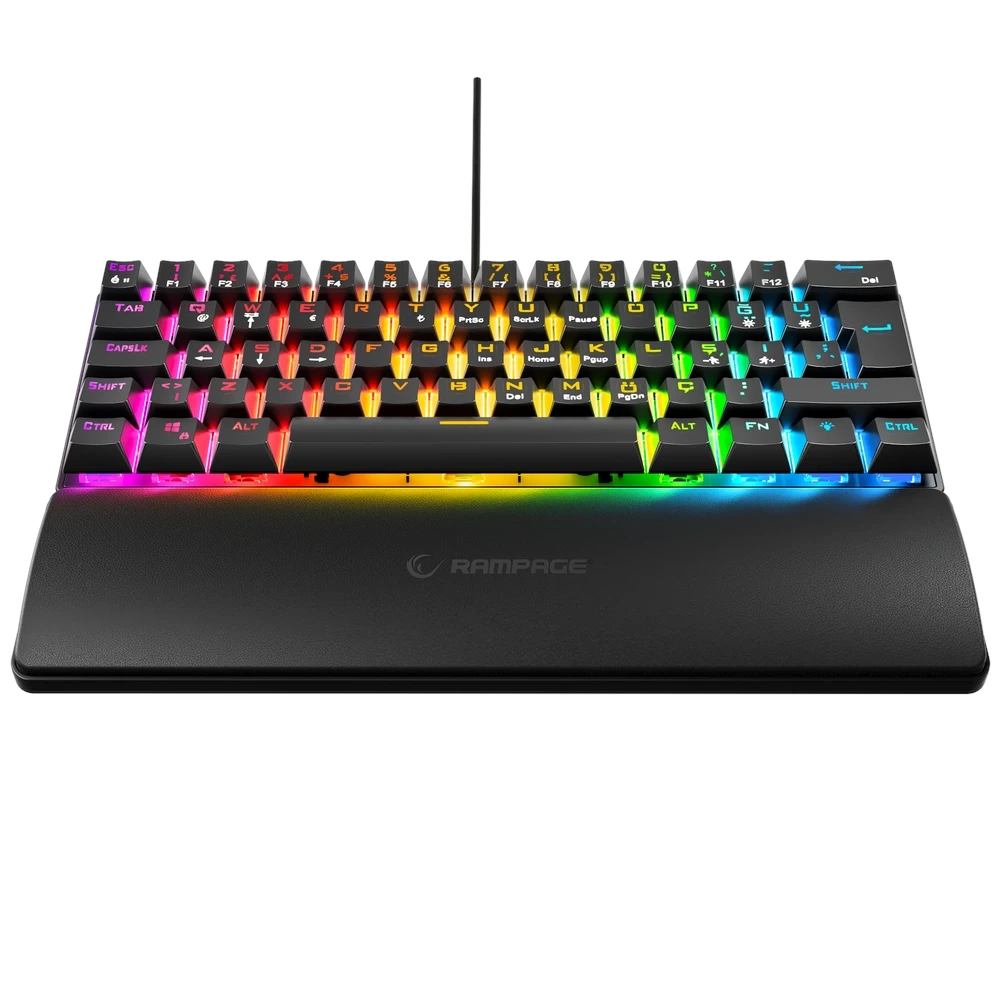 Rampage Ally K11 Siyah Bilek Destekli Blue Switch Mekanik Kablolu Gaming Klavye