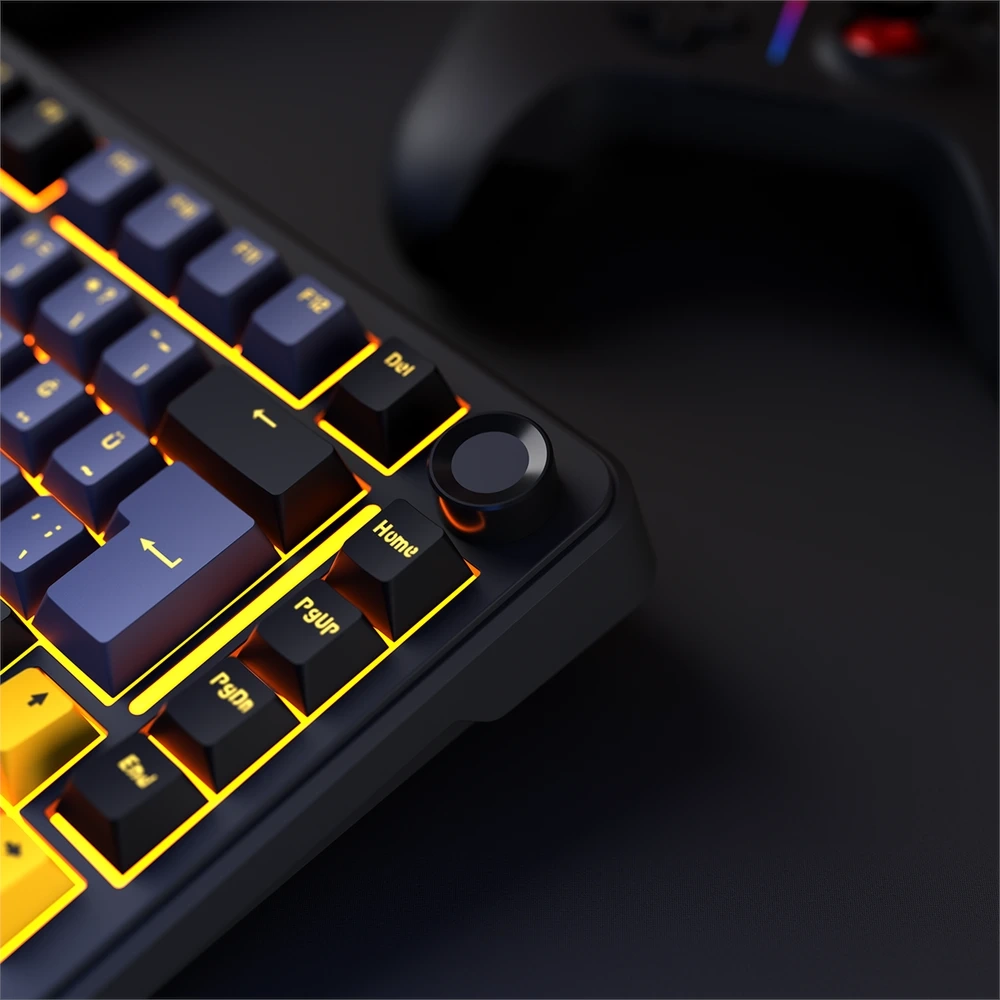 Rampage Yamikage Siyah Gri Sarı Hot Swap Gasket Kablosuz Türkçe Q Gaming Klavye