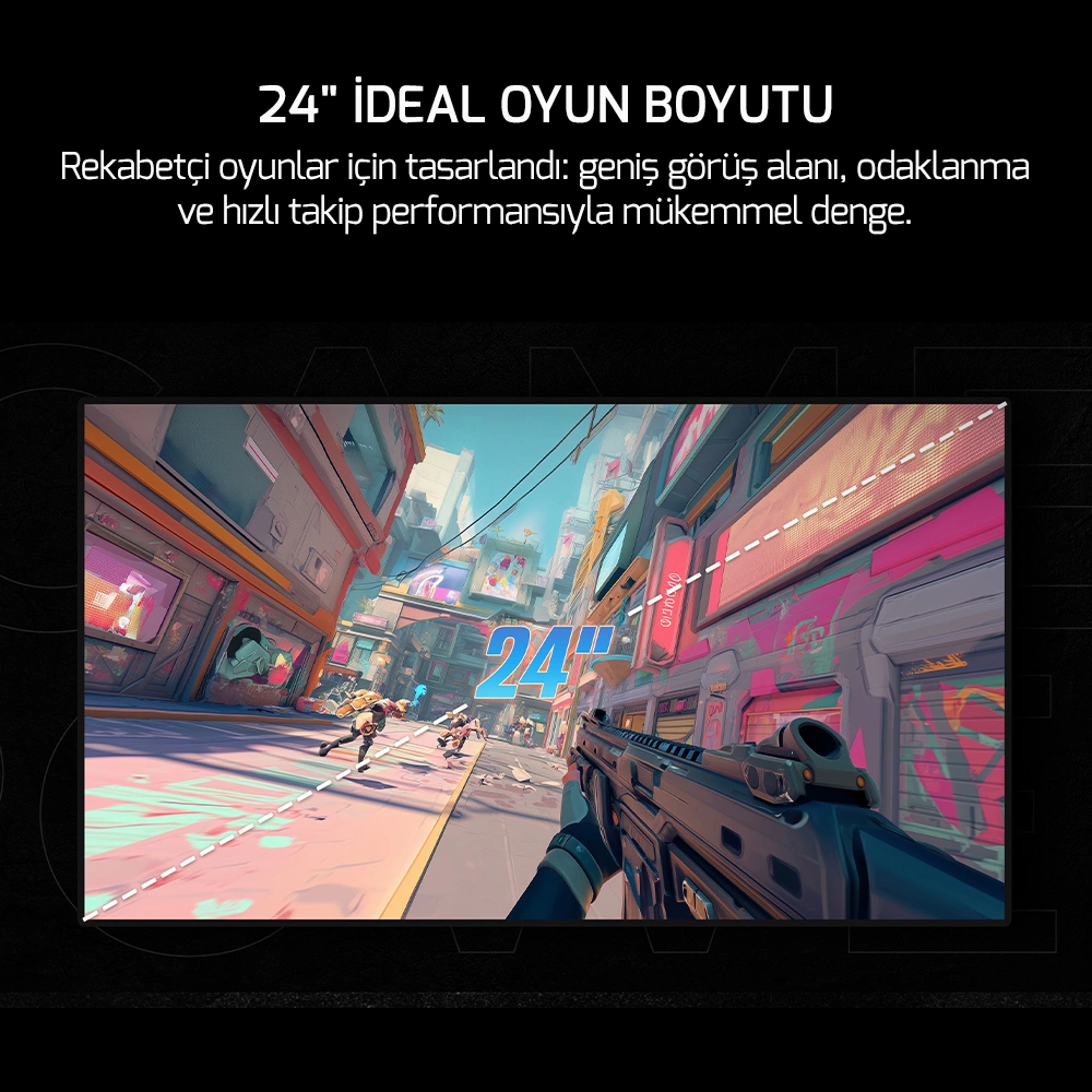 GamePower Kaze T10 24¨ 260Hz 0.5ms FHD Fast IPS Gaming Monitör