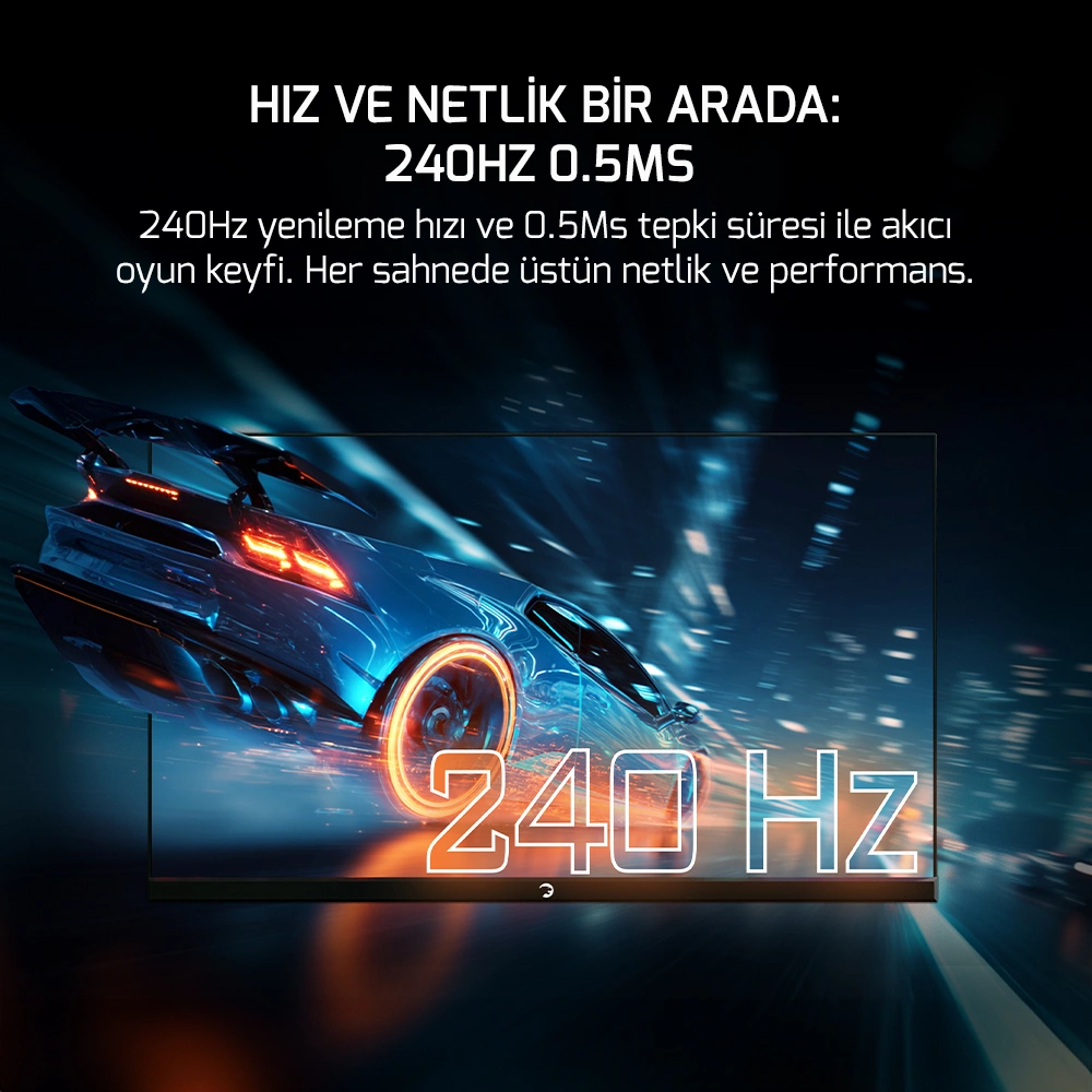 GamePower Lunis L25 24¨ 240Hz 0.5Ms Fast IPS FHD RGB Pivot Gaming Monitör