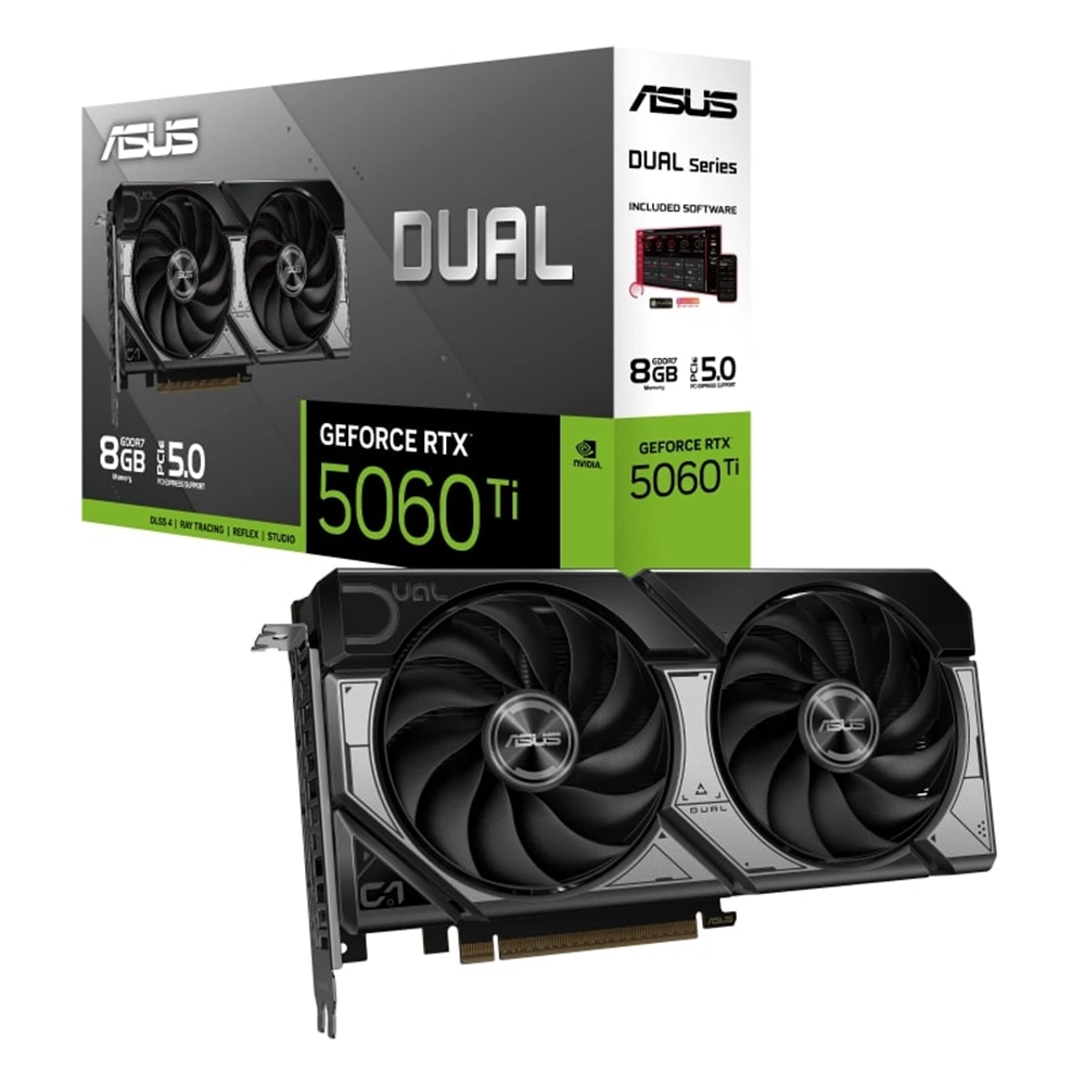 ASUS DUAL GeForce RTX 5060 TI 8GB DUAL-RTX5060TI-8GB GDDR7 128Bit DX12 DLSS 4 Ekran Kartı