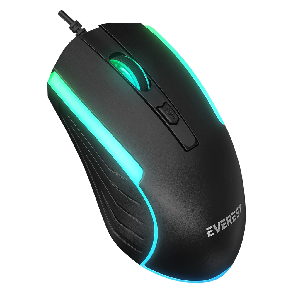 Everest KM-198 Luminax Siyah Gökkuşağı Aydınlatmalı Q Gaming Oyuncu Klavye+Mouse Set