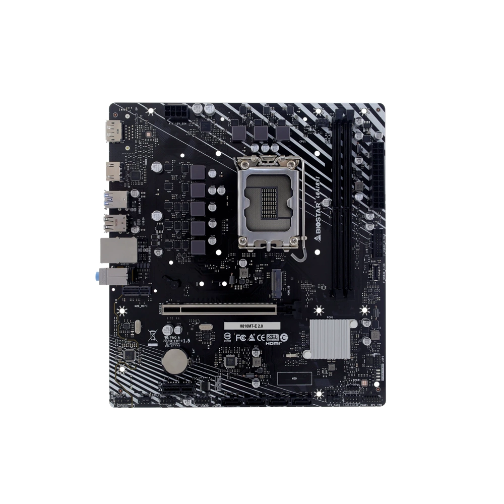Biostar H810MT-E 2.0 Intel 1851P DDR5 6400 HDMI DP M2 mATX Anakart