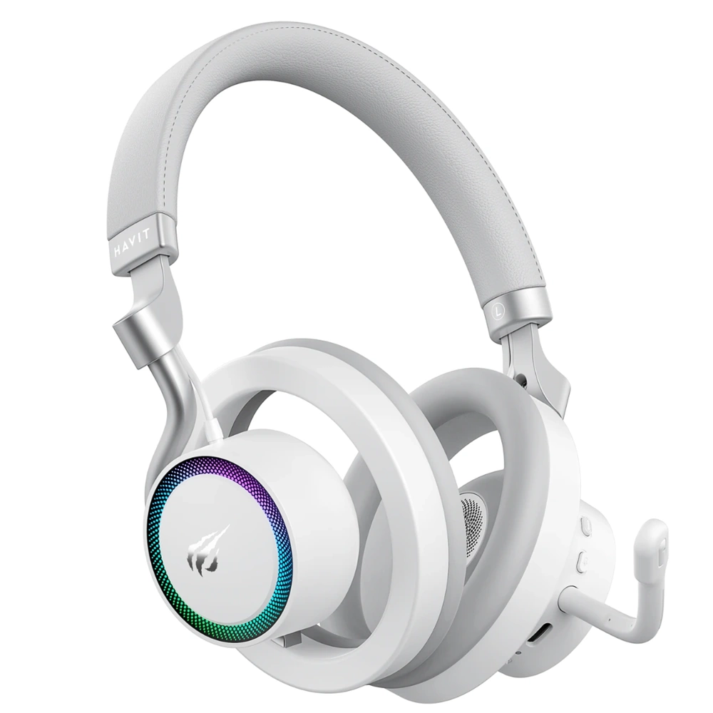 HAVİT GAMENOTE FUXİ-H8 RGB KABLOSUZ GAMİNG KULAKLIK BEYAZ