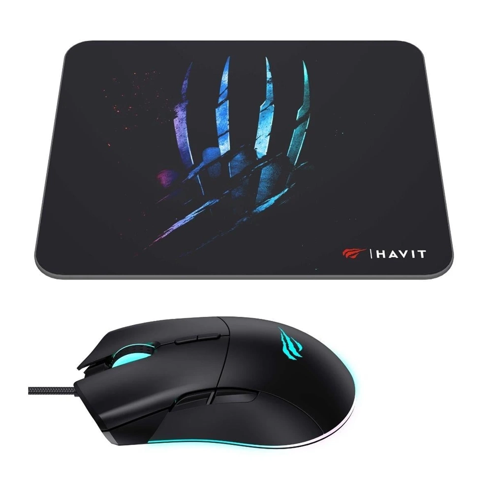 HAVİT GAMENOTE MS1037CM KABLOSUZ MOUSE- MOUSE PAD SET SİYAH