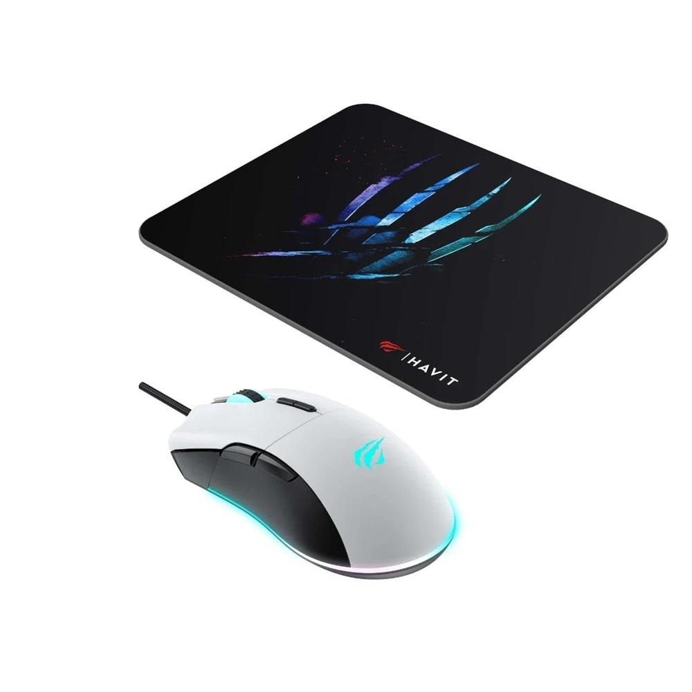 HAVİT GAMENOTE MS1037CM KABLOSUZ MOUSE- MOUSE PAD SET BEYAZ
