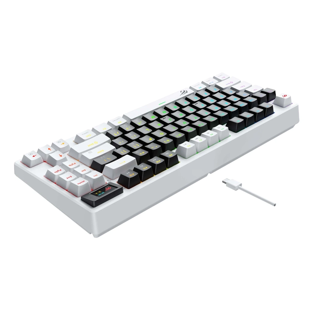 HAVİT GAMENOTE KB884 RGB LCD EKRANLI BROWN SWITCH BEYAZ MEKANİK GAMİNG KLAVYE