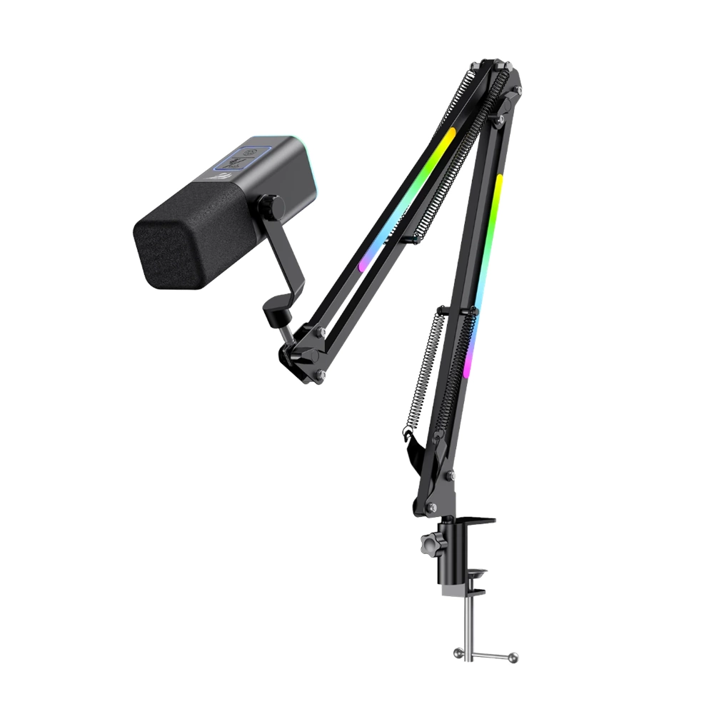HAVİT GAMENOTE GK71 PRO RGB 24BIT 192KHZ YAYINCI MİKROFONU STANTLI SİYAH