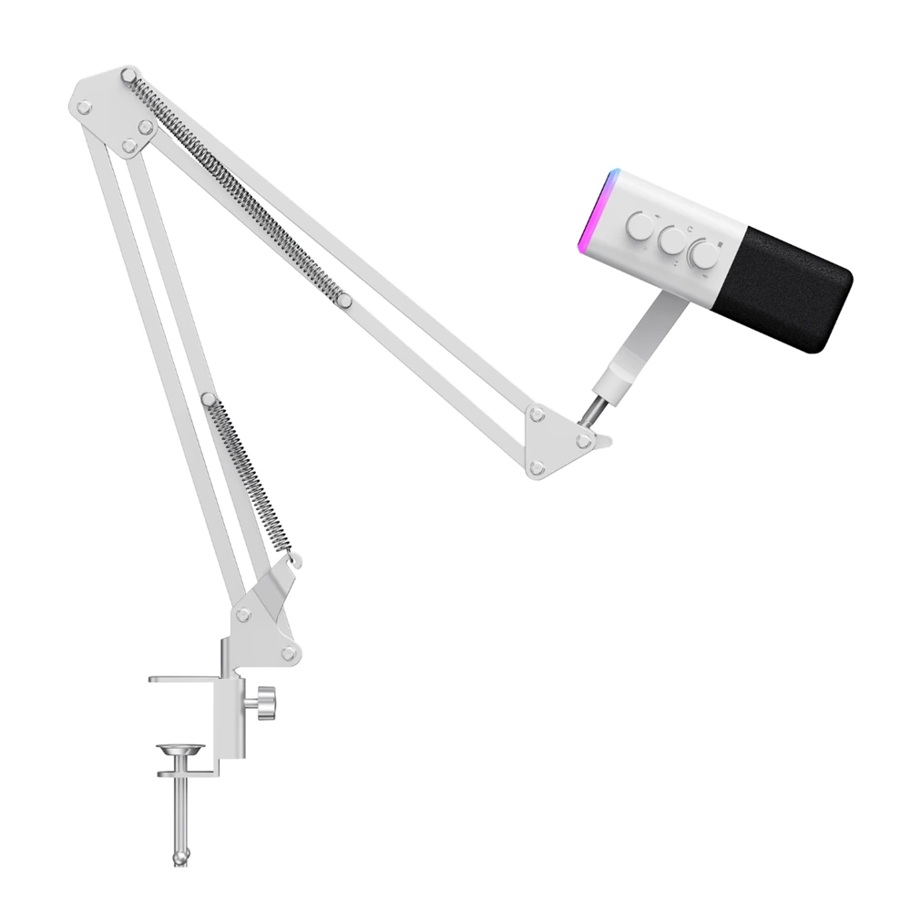 HAVİT GAMENOTE GK71 PRO RGB 24BIT 192KHZ YAYINCI MİKROFONU STANTLI BEYAZ