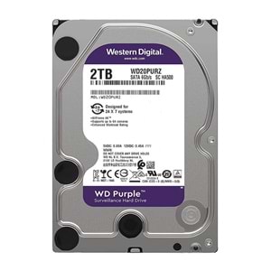 WD 2 TB PURPLE 3,5 INCH 64MB SATA3 WD20PURZ 7/24 GUV