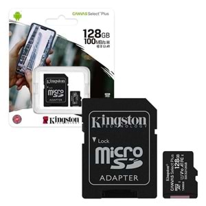 KINGSTON 128 GB MICRO SD CANVAS SELECT PLUS