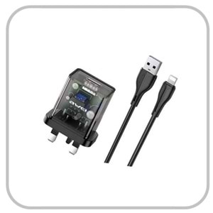 AWEI C12T SMALL POWER ADAPTER AND LIGHTNING