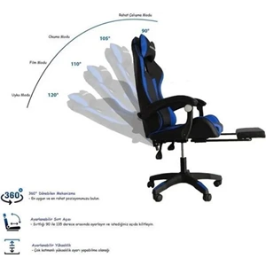 D19-A GAMING KOLTUK AYAK DESTEKLİ RGB