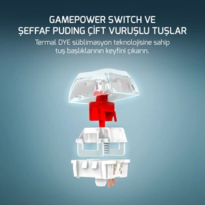 GAMEPOWER SENSE TKL RGB RED SWITCH MEKANIK GAMING KLAVYE