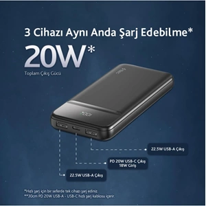Ttec 2BB233S Recharger LCD 10.000Mah PD 20W Powerbank