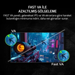 GamePower Lucid S40 24 inç 400Hz 0.2ms Fast VA Pivot RGB E-Spor Oyuncu Monitörü