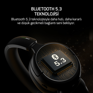 GamePower Aero Ultra Siyah Triple Mode (Kablosuz/Bluetooth/2.4G) Gaming (Oyuncu) Kulaklık