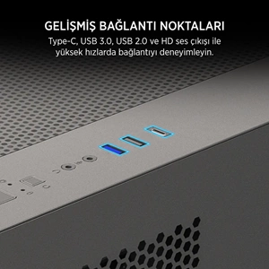 James Donkey Stark S700 3xARGB Temperli Cam 750W 80+ Bronze mATX Siyah Gaming (Oyuncu) Kasa