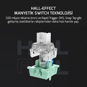 GAMEPOWER NEXA HE60 1K RGB KABLOLU MANYETIK SWITCH GAMING KLAVYE