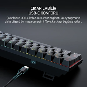 GAMEPOWER NEXA HE60 1K RGB KABLOLU MANYETIK SWITCH GAMING KLAVYE