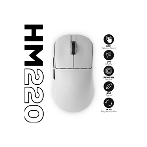 HAWK HM220 BEYAZ 1K HZ 12000 DPI TRI-MODE KABLOSUZ GAMING MOUSE